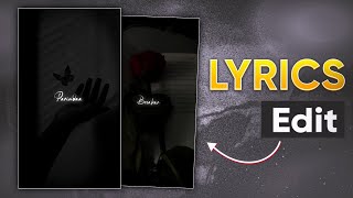 New Viral Black Screen Lyrics Editing Alight Motion  New Trending Text Lyrics Tutorial [upl. by Nellda705]