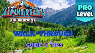 GOLF CLASH  ALPINE PEAKS TOURNAMENT  PRO WALK THROUGH GRUNBERG SLOPES COURSES⛳️ [upl. by Aldwon]