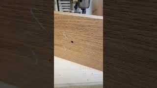 Drilling Sapele Face for Deco Style Pull cosmob73 wwwcosmobarbarocom sapele machine deco [upl. by Arraeit492]