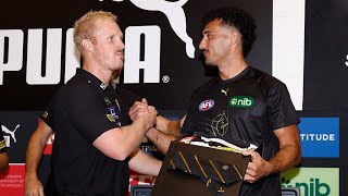 Lefau receives his first Richmond jumper [upl. by Warga]