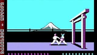 Karateka © 1986 Broderbund Software  PC DOS  Demo Gameplay [upl. by Gnav]