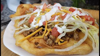 FRY BREAD  How To Make Fry Bread  Navajo Tacos Recipe Idea [upl. by Ellwood]