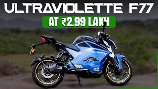 Ultraviolette F77 Mach 2 Electric Bike Review  060 in 29 Sec Price Range amp More  Times Drive [upl. by Millur]