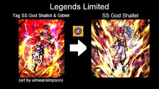 LF TAG SSJ God Shallot amp SSJ God Giblet into SSJ God Shallet Concept  Dragon Ball Legends [upl. by Ginnie]