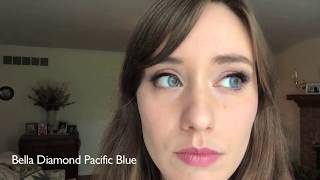 Bella Diamond Pacific Blue Contact Lens Review [upl. by Assenad499]