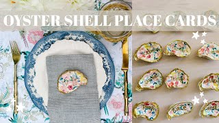 Oyster Shell Place Cards DIY  So cute for an event 🦪 [upl. by Reynard]