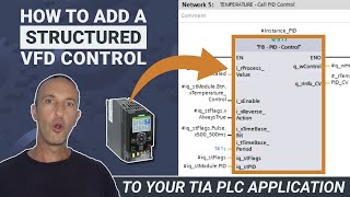 How to Add a Structured VFD Control to your TIA Portal PLC Application 4 Step Tutorial [upl. by Leummas]