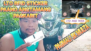 lto RFID sticker installation for motorcycle burgmantagalog [upl. by Ohcamac584]