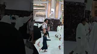 MashAllah Happy Family During Tawaf ❣️🥺 makkah love loveallah ytshorts shorts viralvideo [upl. by Woodie]