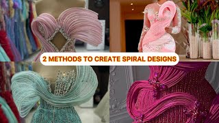 HOW TO MAKE STRUCTURED SPIRAL DESIGN WITH FABRICSORGANZA [upl. by Yeh]