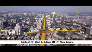 Gulberg Lahore MM Alam Road Park Facing Luxury Apartments Possession in 16 Months 923004640652 [upl. by Ahcilef]