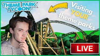 🔴LIVE Touring Your Theme Parks in Theme Park Tycoon 2  Livestream 65🔴 [upl. by Lihas]