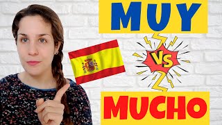 MUY vs MUCHO en español ¿Cuál es la diferencia ¿Cómo se usan  Explicación Completa 🇪🇸 [upl. by Erlene242]