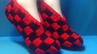 Вязание спицами домашние тапочки phentex slippers 90 [upl. by Ytoc350]