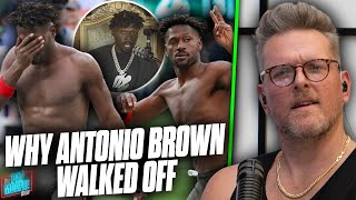 Antonio Brown Finally Answered Why He Left Buccaneers In Middle Of Game vs Jets  Pat McAfee Reacts [upl. by Eedya417]