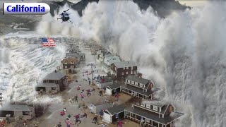 Just minutes ago Rogue waves Hit Capitola Santa Cruz California USA ventura capitola flooding [upl. by Sparky]