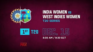 India Women vs West Indies Women 1st T20  Live Cricket Match Today  IND Women vs WI Women Live [upl. by Hilary]