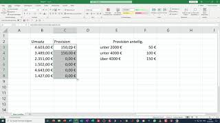 ExcelTutorial03 WennFunktion verschachtelt [upl. by Sehcaep838]