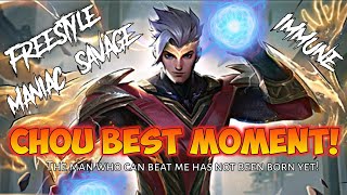 Chou Montage 11 Savage Freestyle Immunes  Mobile Legends [upl. by Westfahl]