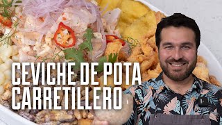 COMO PREPARAR CEVICHE CARRETILLERO CON POTA CALAMAR GIGANTE  GIACOMO BOCCHIO [upl. by Layol]