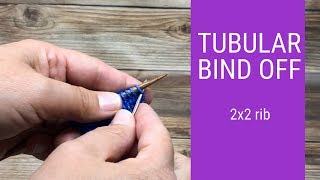 How to Knit the Tubular Bind Off for 2x2 ribbing [upl. by Nathanson509]