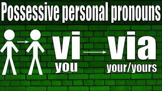 Esperanto Possessive personal pronouns [upl. by Darlleen]