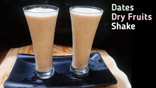 Dates Dry Fruits Shake  Pericham Palam Shake  Healthy Shake Recipe 😋mukkukumanamnakkukurusi [upl. by Schoening144]