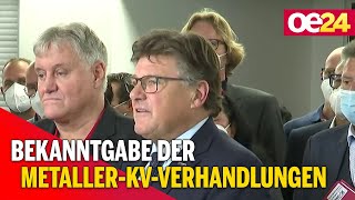 Bekanntgabe der MetallerKVVerhandlungen [upl. by Georges]