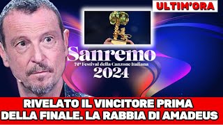 ⚪SCANDALO A SANREMO 2024 RIVELATO IL VINCITORE PRIMA DELLA FINALE AMADEUS SU TUTTE LE FURIE [upl. by Katsuyama]