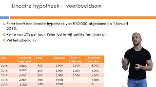 Bedrijfseconomie  Financiële zelfredzaamheid  Hoofdstuk 4  Lineaire amp Annuïteiten Hypotheek [upl. by Aizan]