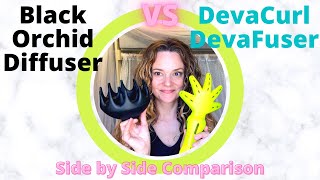 Xtava Black Orchid Diffuser VS DevaCurl DevaFuser Review Side by Side ComparisonCurly Hair [upl. by Ecnar]