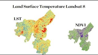 How to Calculate Land Surface Temperature For Landsat 8  Using ArcMap  ArcGIS  LST [upl. by Arrol288]