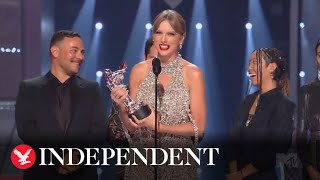 Taylor Swift announces new album onstage at VMAs [upl. by Atiuqnahs]