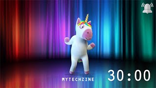 30 Minute Countdown Timer Dancing Unicorn 🦄 [upl. by Trish]