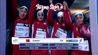 Avrupa Kısa Kulvar Yüzme Şampiyonası 4X50mt Karışık Bayan Bayrak Final 8 [upl. by Alil490]