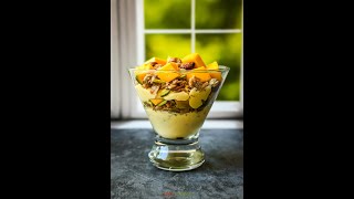 Creamy amp Crunchy Mango Shrikhand Parfait  Mango Yogurt Parfait [upl. by Aitnwahs]