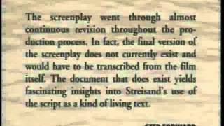 quotThe Prince of Tidesquot  EXTRA  Novel Adaptation Barbra learns the Shag  and Screenplay Pages [upl. by Domel414]