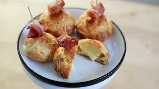 Savoury Profiteroles Filled With Mornay amp Bacon [upl. by Odarnoc]