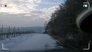 Wunderschöne Winterlandschaft im Raum Kitzingen beim Schwanberg gefahren mit MercedesBenz CLK [upl. by Kara]