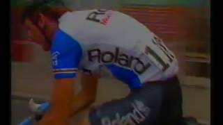 Belgisch kampioenschap wielrennen Doornik 1988 winnaar Etienne De Wilde deel1 [upl. by Kcirredal]