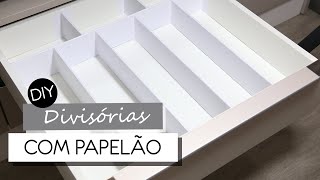 DIVISÓRIAS DE GAVETAS COM PAPELÃO  VOCÊ ORGANIZA [upl. by Yemarej]