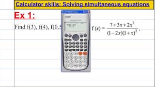 CASIO FX 991ES PLUS  Calculator skills  simple substitution [upl. by Odrahcir]