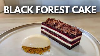 Fine dining BLACK FOREST CAKE recipe  Michelin Star Dessert At Home [upl. by Eynenihc]