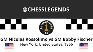 Nicolas Rossolimo vs Bobby Fischer New York United States 1966 [upl. by Niltiac]