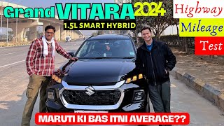 Maruti Suzuki Grand Vitara 2024 Highway Mileage Test Grand Vitara Smart Hybrid Mileage grandvitara [upl. by Carmena]