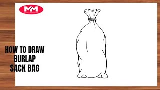 how to draw Burlap Sack Bag [upl. by Eintruok]