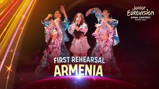 Malena  Qami Qami  First Rehersal  Armenia  Junior Eurovision 2021 [upl. by Heisel40]