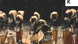 1950s Watussi Dancers Kenya Africa Tribal Dancing Colour Archive Footage [upl. by Ennovyhc]