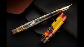 HAND PAINTED The Namiki Elephant Emperor Fountain Pen gouletpens fountainpen namiki shorts [upl. by Maccarone]