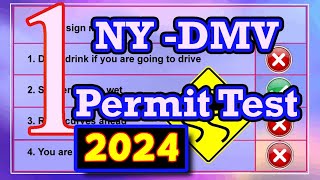 DMV Practice Test NY 2024  Practice Permit Test NY  Part 01 [upl. by How]